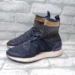 Adidas Womens Stella McCartney UltraBoost X Mid Black Blue Running Shoes Sneakers 8