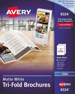Avery 8324 Tri-Folded Brochure