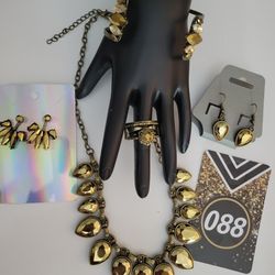 Copper color necklace set