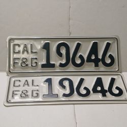 California/Washington Vintage Commercial Fish Plates, Nos, New