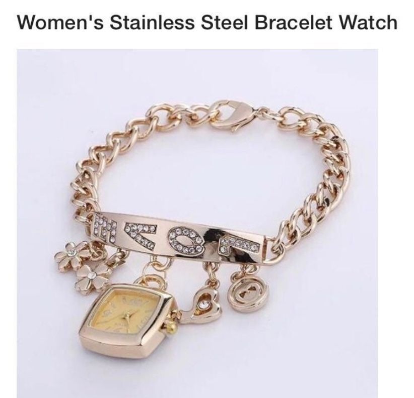 Women's Watch Alloy Diamond Pendant Bracelet -Fashion Watch