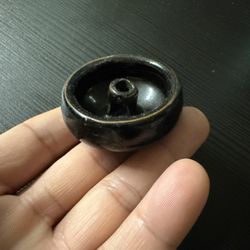 200-300 Years Old Chinese Miniature Pottery Incense BurnerBrown Glaze