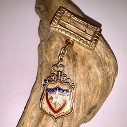 Antique P.O.S.Medal Patriotic Order Sons of America Fraternal Gold Tone Badge