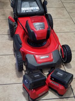 Snapper 60v max 21" Cordless lawnmower /mulcher +catch bag+ TwoBatteries & Two Chargers!