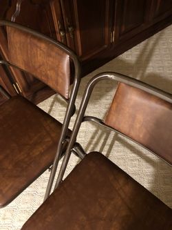 2 Vintage MCM Folding Chairs 