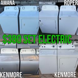Electric Matching Set Washer And Dryer/ Amana Roper Kenmore