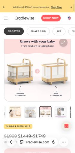 Cradlewise crib/bassinet