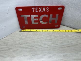 Texas Tech Red Raiders Replica License Plate Reduced 