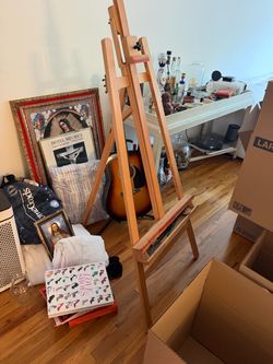 Wooden Artist Easel x 2 standing and tabletop