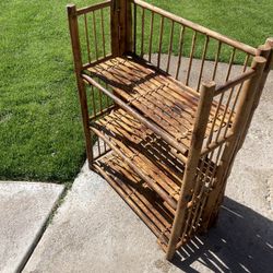 Bamboo Folding Shelf Plant Stand