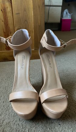 New Nude high wedges