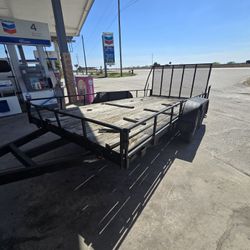 Trailer 7x16 "2012" Heavy Duty Trailer, 6"nuts Pulls Great Clean Documentation In Hand ✋️ READ DESCRIPTION FIRST LEA PRIMERO. 