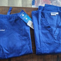 New Galaxy Blue Scrub Set Size Small S
