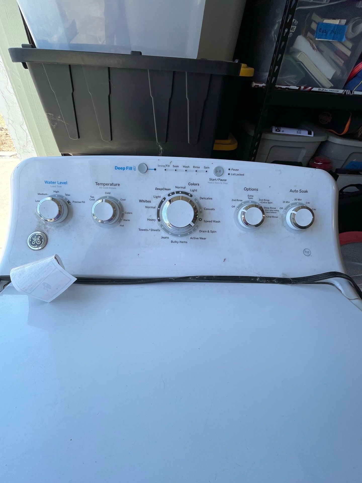 GE washing machine