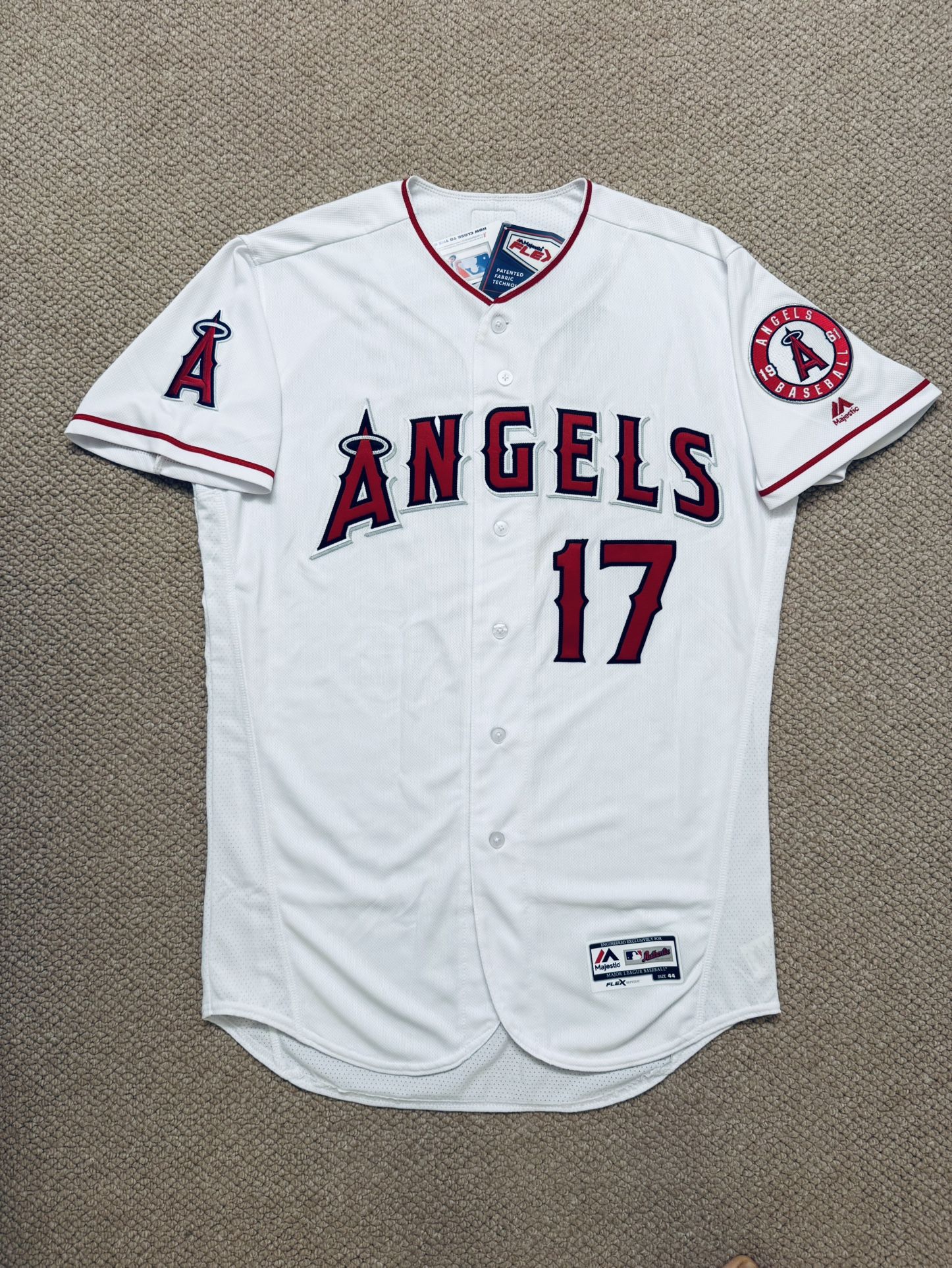 2018 Shohei Ohtani LA Angels Majestic Authentic Flex Base Rookie RC Jersey 44 L