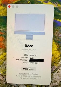Blue Apple iMac 2021