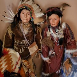 Native American Indian Porcelain Dolls
