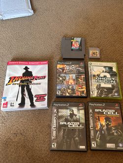 Retro Video Game lot! With Retro Strategy Guide!