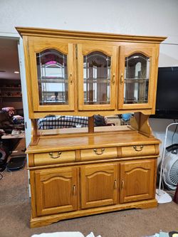 Oak China hutch