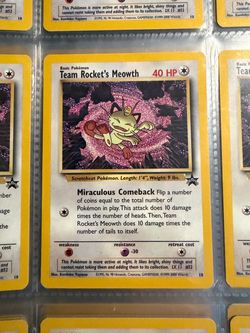Pokemon Team Rockets Meowth Blackstar promo