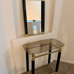 Metal And Glass Table And Mirror FREE WITH ANOTHER ITEM