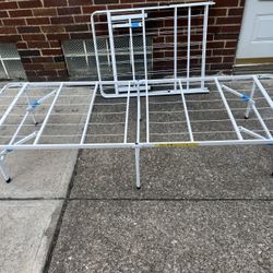 Foldable metal bed frame