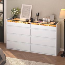 Glass Top Dresser Drawer