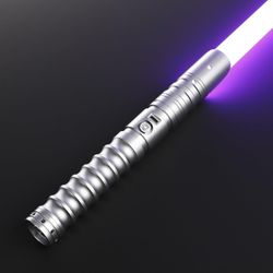 Motion Control Dueling Lightsaber, Smooth Swing Light Saber, 39 Sets Sound Effects with 12 RGB Colors, Metal Handle Lightsabers for Adults, Boys Cospl
