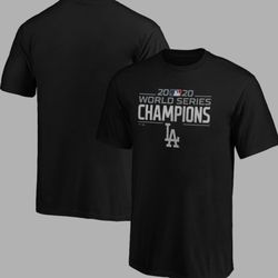 Youth Large Los Angeles Dodgers 2020 World Series Champoins Black T-Shirt