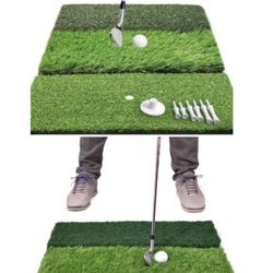 Golfer In Door Putting Patch 