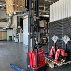 New 🤩 Fully Electric Pallet Stacker Pallet Jack Forklift Warehouse Equipment 