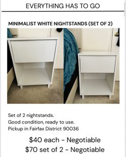 White Nightstand (Set of 2)