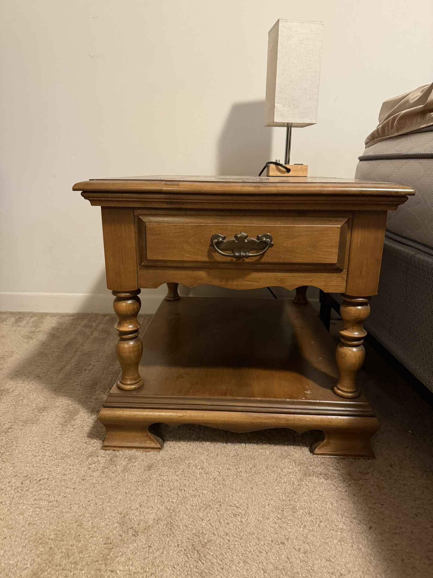 Brown Wood Nightstand