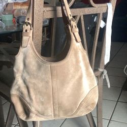 Vintage Coach Suede Hobo Bag