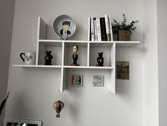 White Asymmetrical Shelf (not the Items)