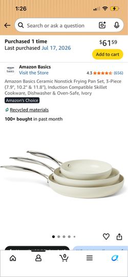 Amazon ceramic frying pan set