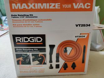 NEW! RIDGID 7-Piece Auto Detailing Vacuum Kit (1-1/4" Accessories)