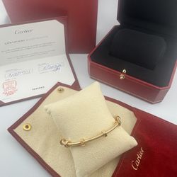Authentic Cartier Ecrou 18k ROSE GOLD Bracelet Size 18 PINK