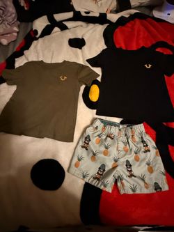 True Religion T-Shirts and Disney Mickey Mouse Swim Shorts