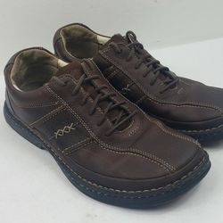 Clarks Mens Brown Leather Casual Oxfords Lace Up Shoes Size 10 M