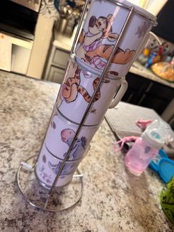 Winnie the Pooh Stacking Mugs with Rack