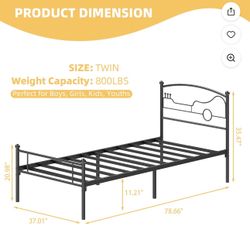 Twin Size Bed With Mattress