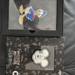 Lot of 2 Disney 1AGORO Pure Silver Collectibles – Mickey Mouse & Donald Duck