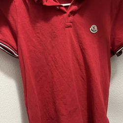 red moncler shirt