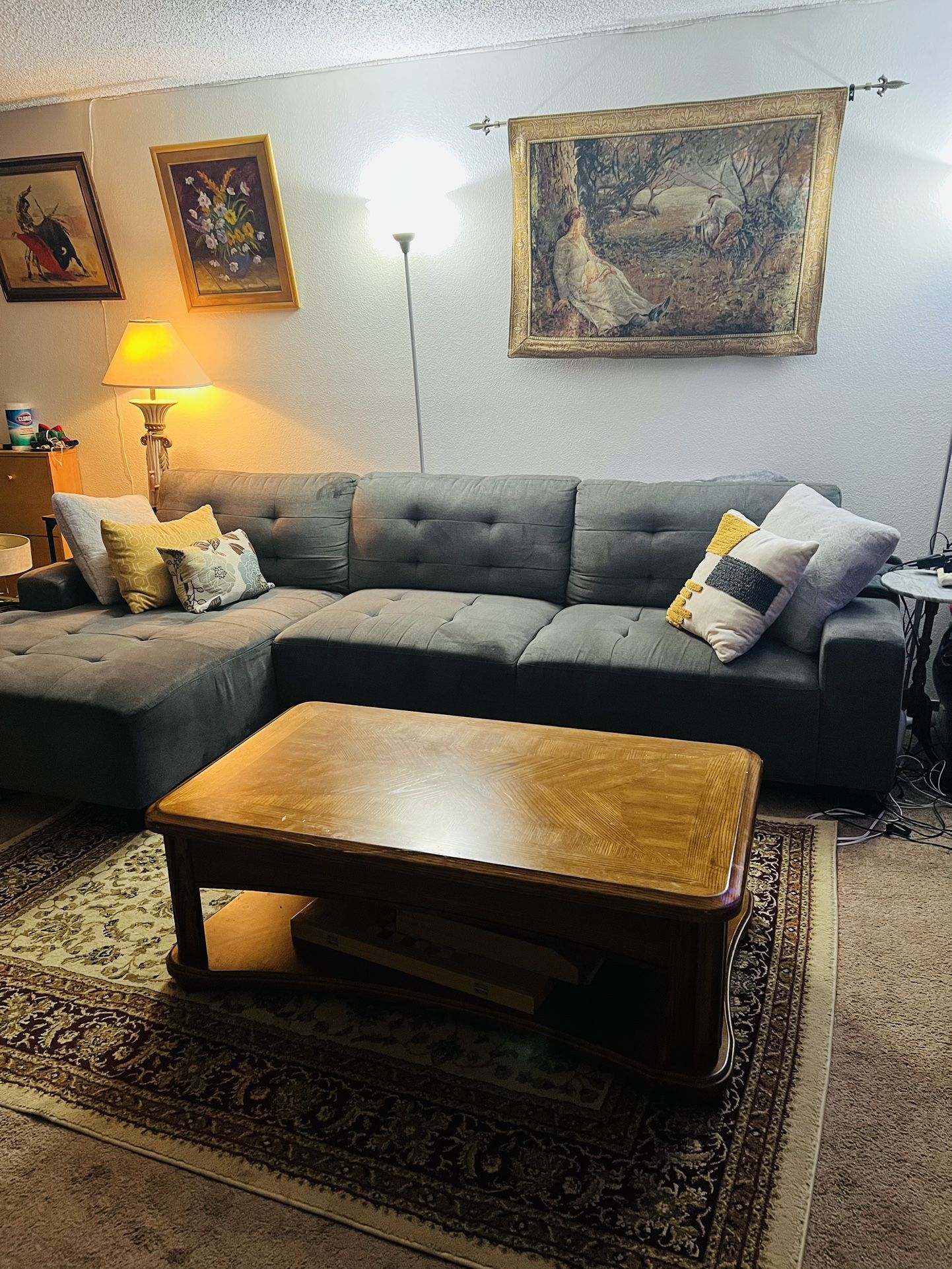Sectional Couch With Storage Futon And Extra Wide Chair 