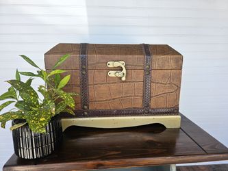 Decorative Treasure Trunk Upgraded With Some Gold Color Paint 