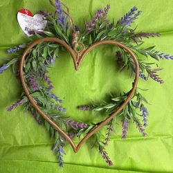 Heart Shaped Faux Decor Plant Artificial Flower 
