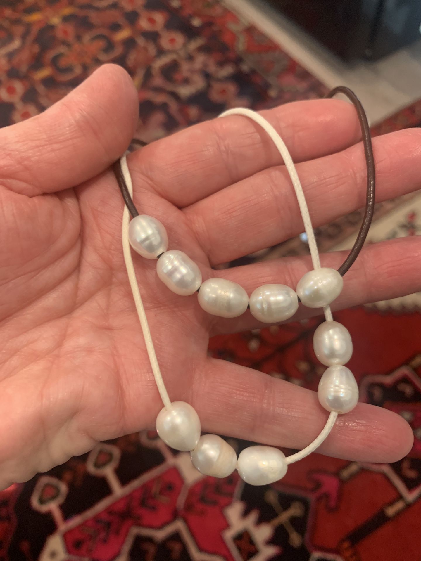 GENUINE PEARL NECKLACE CHOKERS-$25