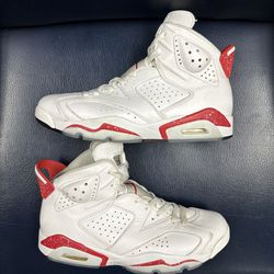 Size 10 - Jordan 6 White and University Red 2022