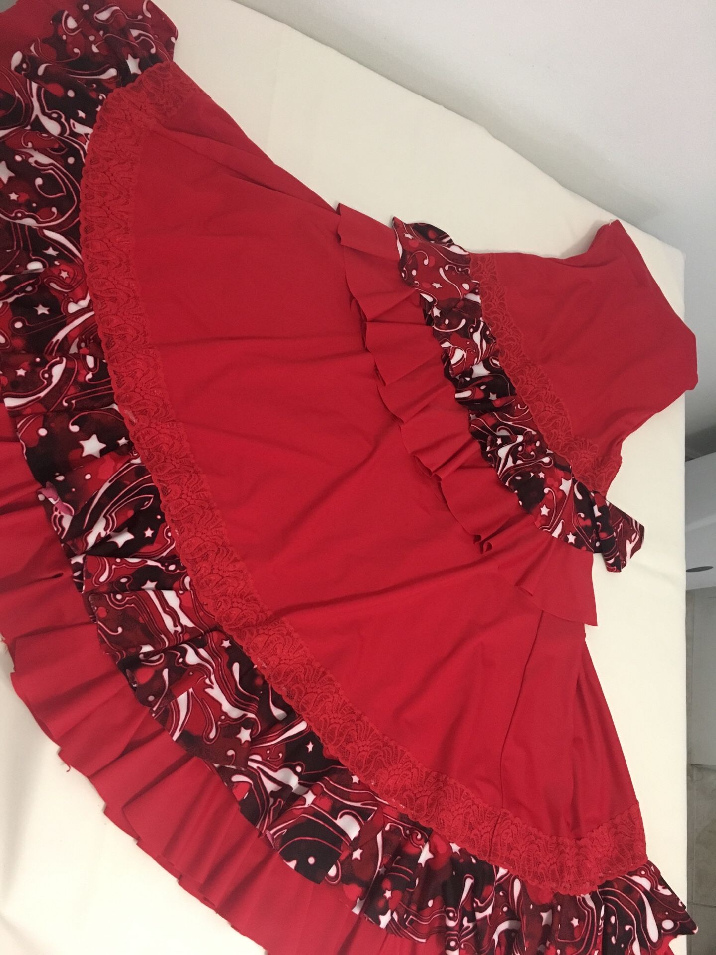 Falda de mujer para baile flamenco